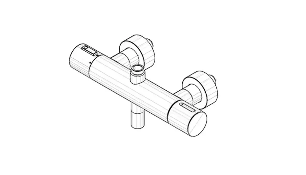 DORNBRACHT Anschluss für Brausethermostat Wand ERSATZTEILE 04170104700 315 x 85 x 210 mm Chrom, 04170104700-00 Galeriebild 1